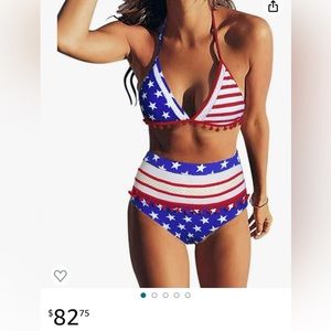 🍎Sexy Retro American Flag 2 pc Swimwear NWT